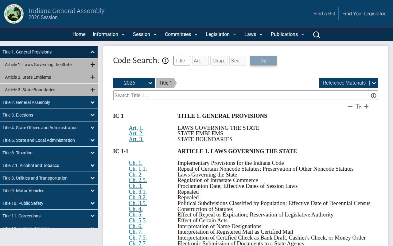 Current Indiana Code search for Gibson County arrest record law